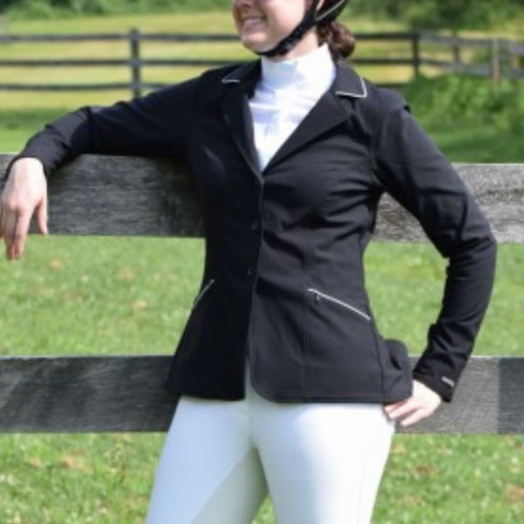 NWT KERRITS Stretch “Competitors Koat” Jacket Coat Large Cinder Gray Equestrian - Picture 2 of 12